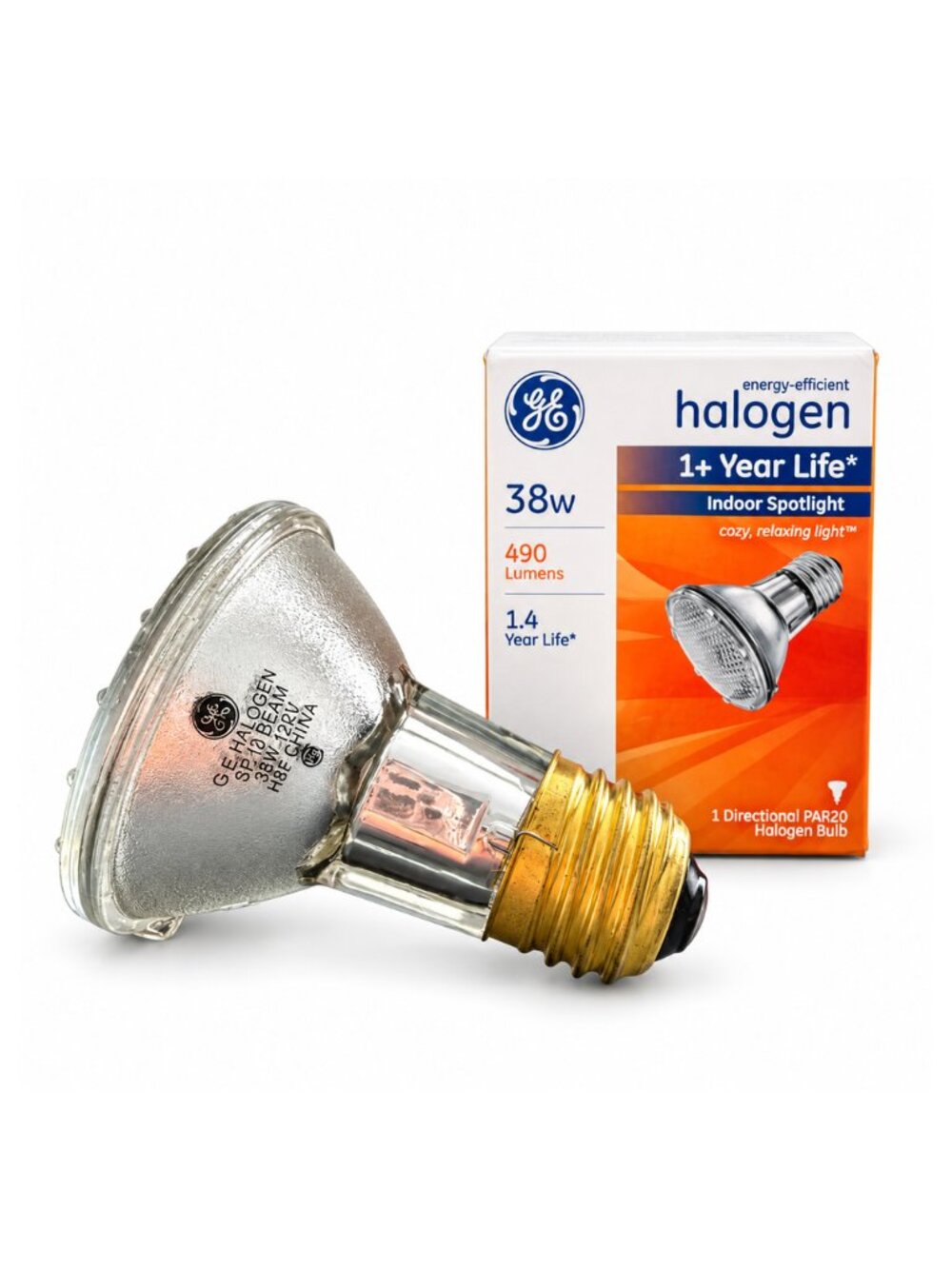 GE Lighting 69164 PAR20 38W Spotlight Bulb 490 Lumens 10 Degree E26 120V NIB New